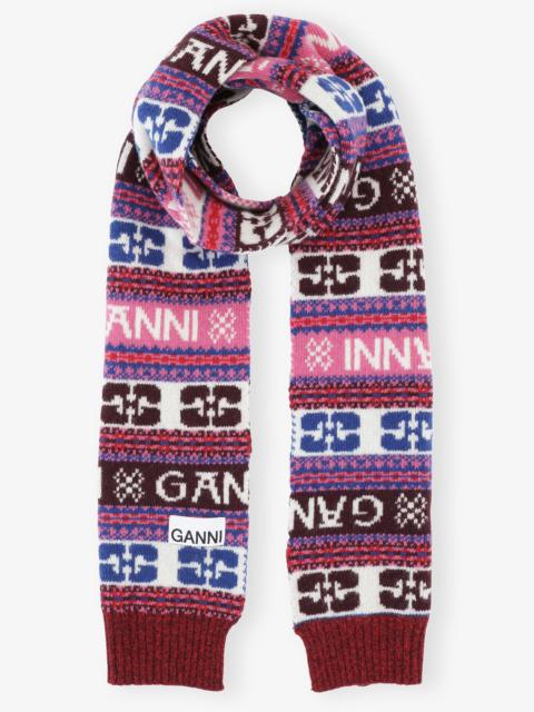 GRAPHIC WOOL SCARF