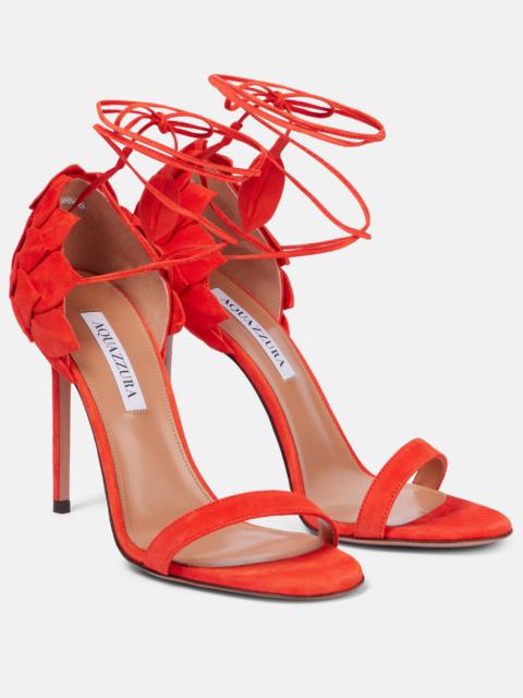 AQUAZZURA Hibiscus 105 suede sandals