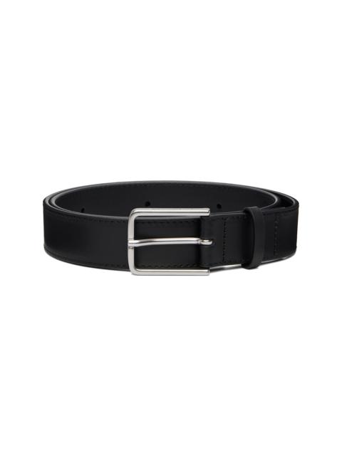 Maison Kitsuné Black Leather Belt