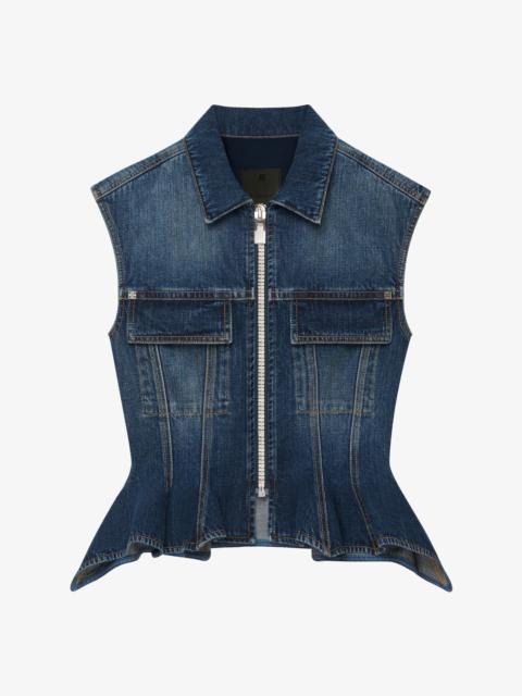 Givenchy JACKET IN DENIM WITH 4G ZIP