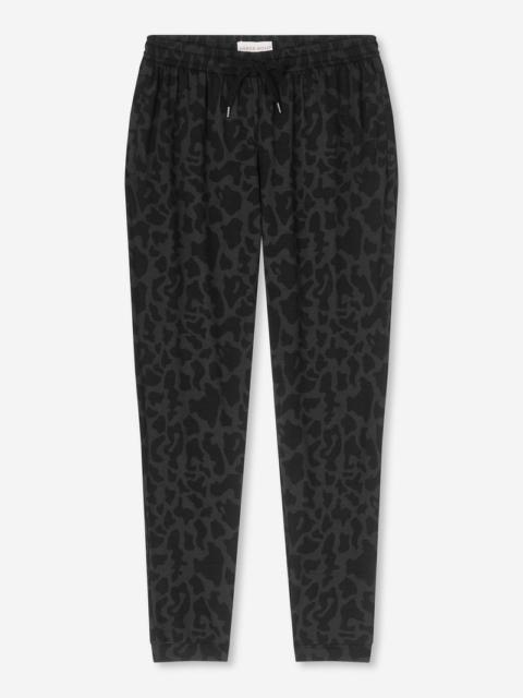 Derek Rose Men's Track Pants London 7 Micro Modal Stretch Black