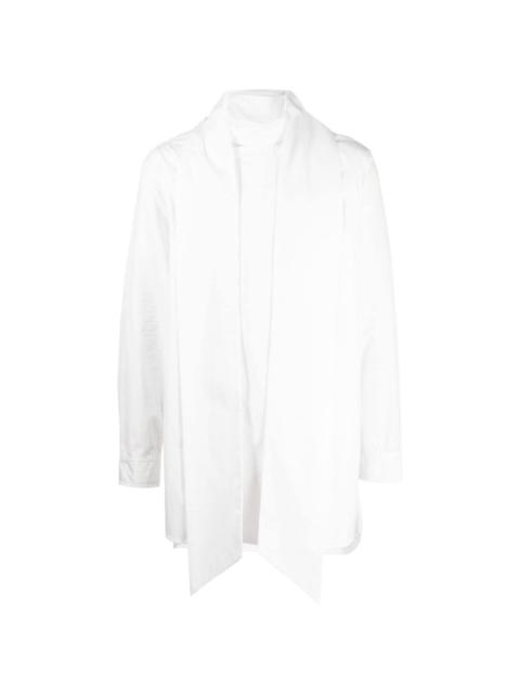 Yohji Yamamoto band-collar cotton shirts