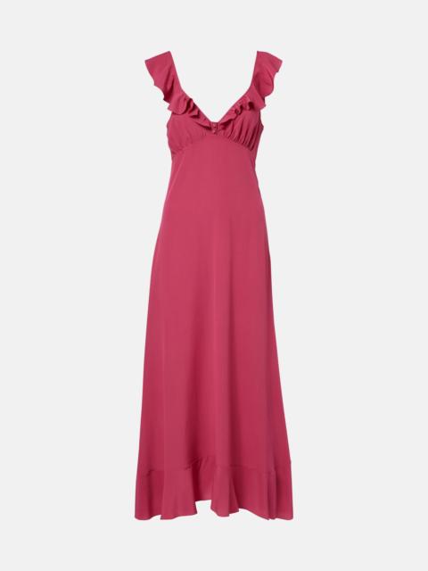 Chloé Ruffled silk midi dress