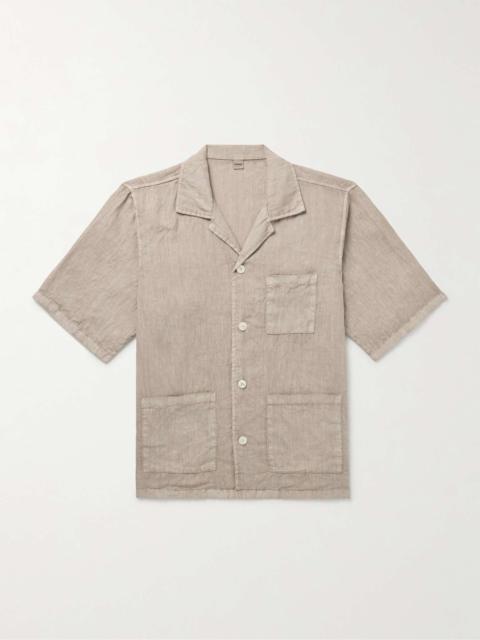 Aspesi Camp-Collar Linen Shirt