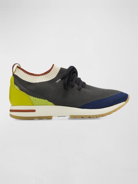 Loro Piana Men's Flexy Walk Knit Trainer Sneakers