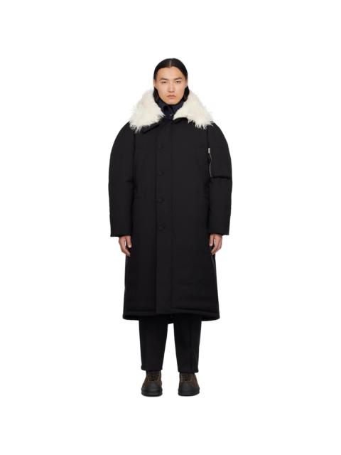 Jil Sander Black Hooded Down Coat