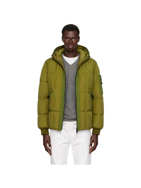 Stone Island Green 4100034 Crinkle Reps NY Down Jacket