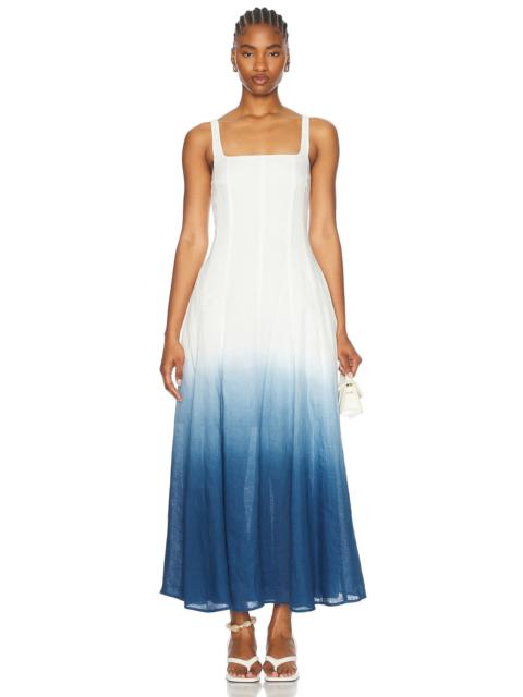 NICHOLAS Athena Sleeveless Panelled Midi Dress With Godets