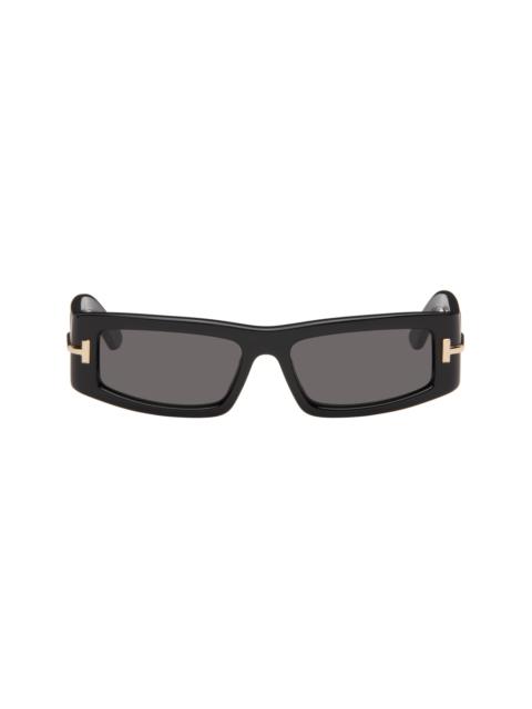 TOM FORD Black Icon Rectangular Acetate Sunglasses