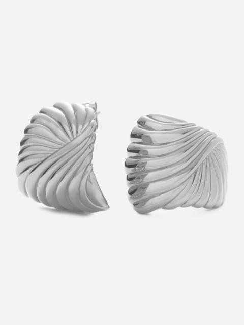 MISSOMA Silver-Plated Ripple Oversized Stud Earrings