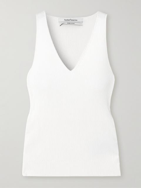Another Tomorrow Ribbed Jersey Tank Top