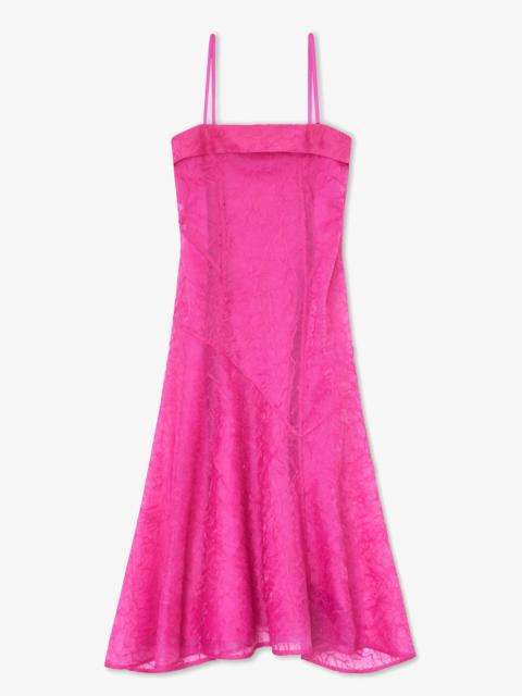 GANNI DRESS IN PINK SHIBORI ORGANZA