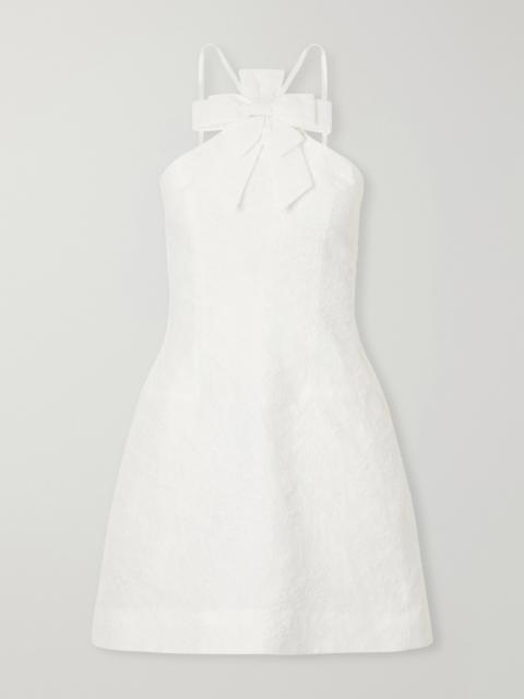SHUSHU/TONG Bow-detailed Taffeta Mini Dress