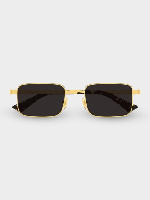 Bottega Veneta Men & apos;s BV1469S-001 Metal Rectangle Sunglasses