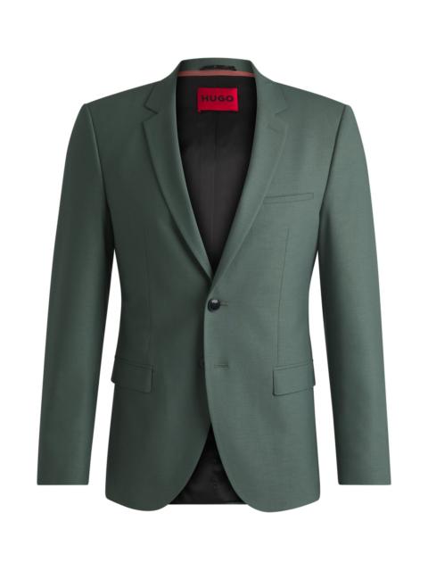 HUGO EXTRA-SLIM-FIT SUIT JACKET IN WOOL-BLEND POPLIN