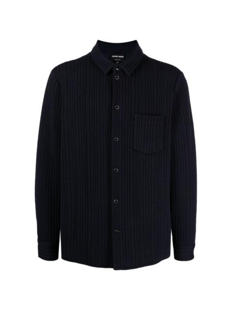 GIORGIO ARMANI quilted press-stud shirt