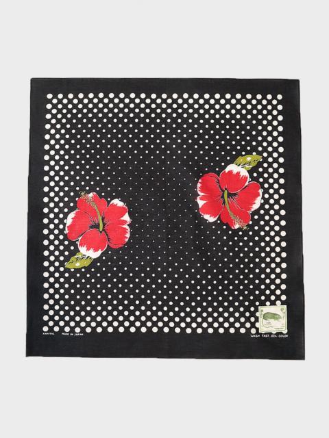 Kapital Fastcolor Selvedge Bandana (Coco Hibiscus) - 검정
