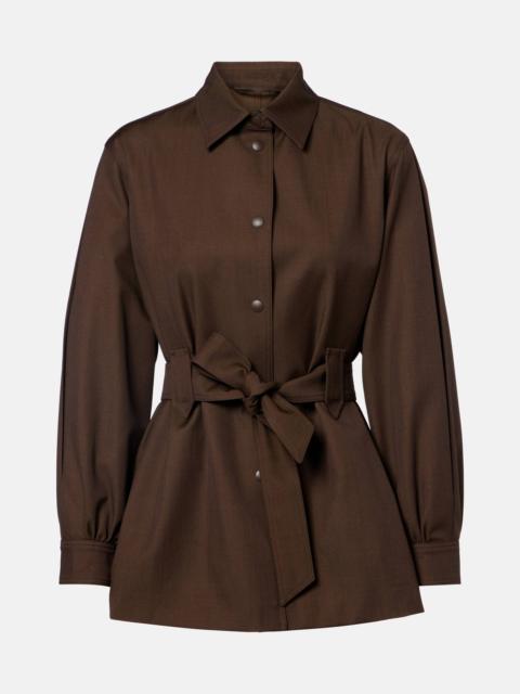 Max Mara Belted virgin wool blazer