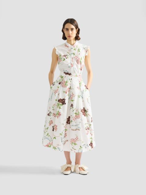 Erdem FLORAL PRINT COTTON SLEEVELESS SHIRT