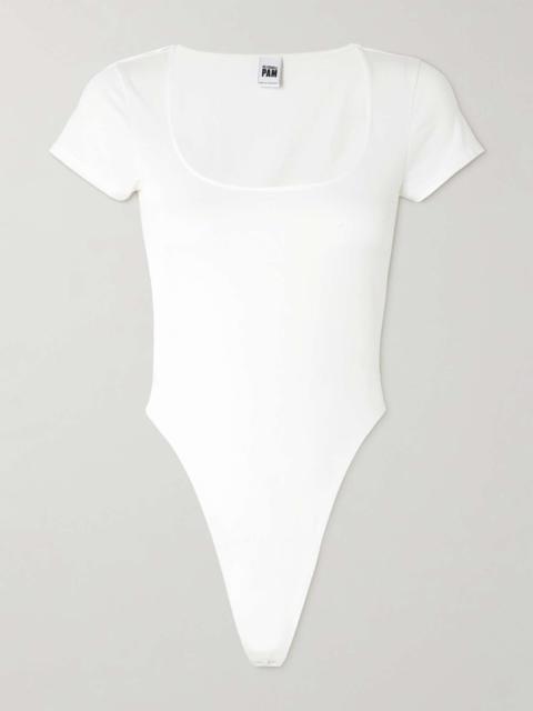 + NET SUSTAIN + Pamela Anderson stretch organic cotton-jersey bodysuit