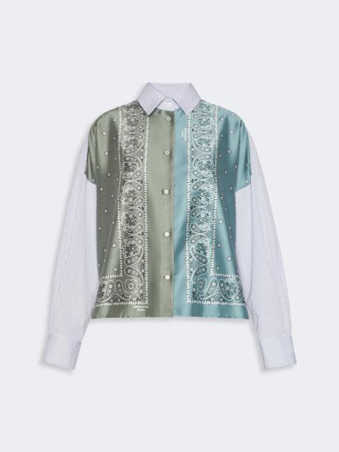 WEEKEND Max Mara AIRONE Technical twill and cotton poplin shirt - KAKI