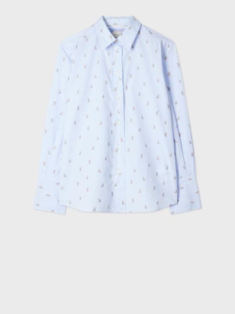 Paul Smith Women's Pale Blue 'Little Rabbit' Fil Coupé Shirt