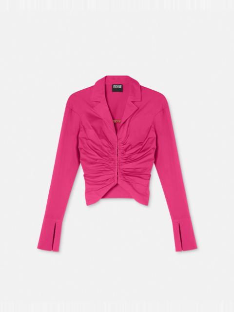VERSACE JEANS COUTURE Institutional Logo Ruched Shirt