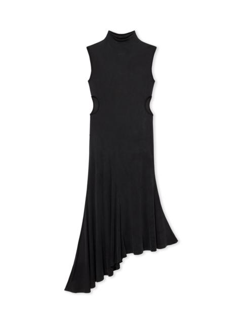 Off-White Cupro Rib Meteor Asymmetric Dress