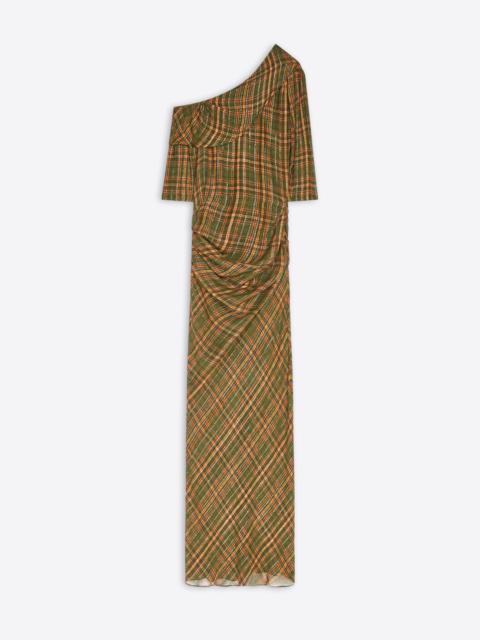 Dries Van Noten LONG OFF-SHOULDER LUREX DRESS