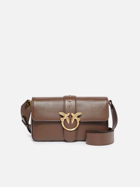 PINKO MEDIUM SHOULDER BAG LOVE BAG IN LEATHER
