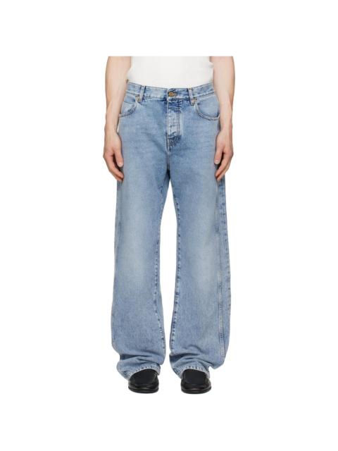 Balmain Blue Loose-Fit Jeans