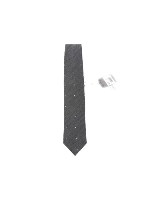 CORNELIANI herringbone-patterned polka-dot tie