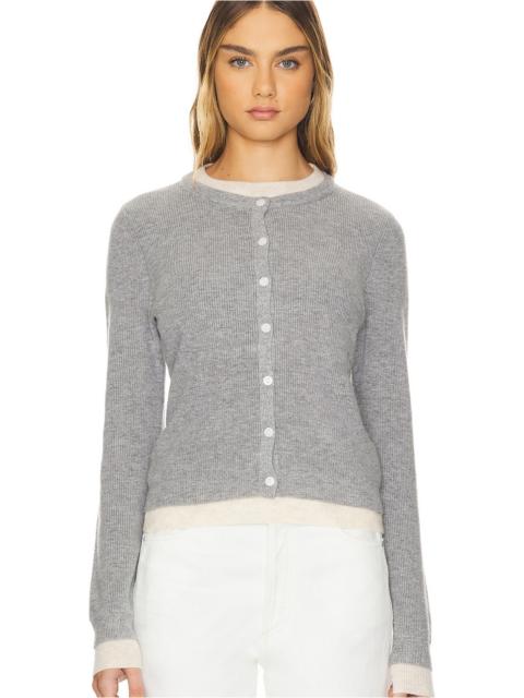 Line & Dot Hutch Double Layer Cardigan