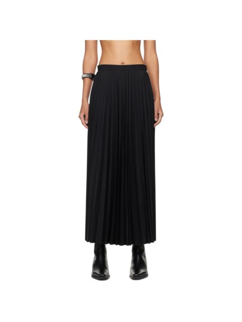 Junya Watanabe Black Pleated Maxi Skirt