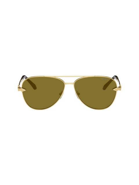 VERSACE Gold Avanti Pilot Sunglasses