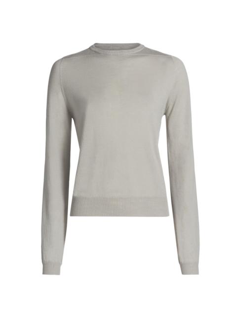 Rick Owens Women's Biker Wool Crewneck Sweater - Pearl
