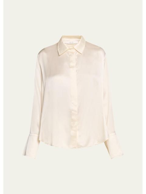 All Three Zoraya Silk Button-Front Shirt