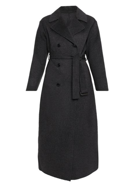 Yves Salomon Women's Belted Wool-Cashmere Trench Coat - Gris Chine