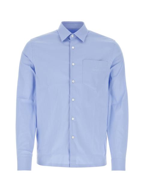Powder blue poplin shirt