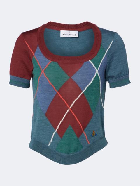 Vivienne Westwood Argyle wool and cotton sweater