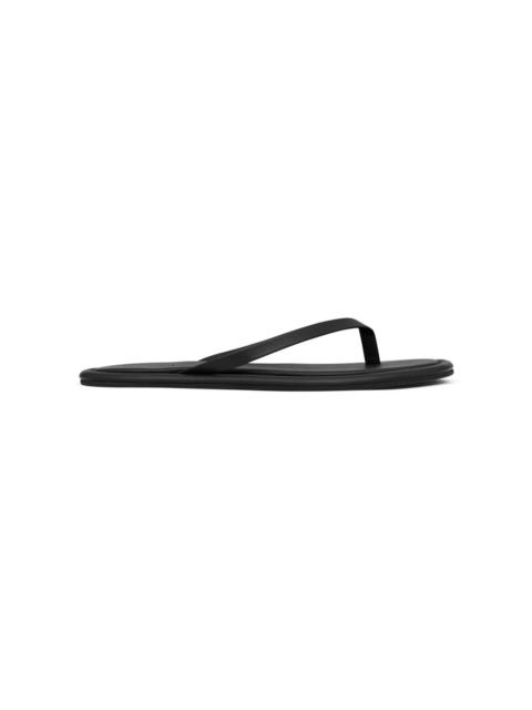 ST. AGNI Leather Flip Flops black