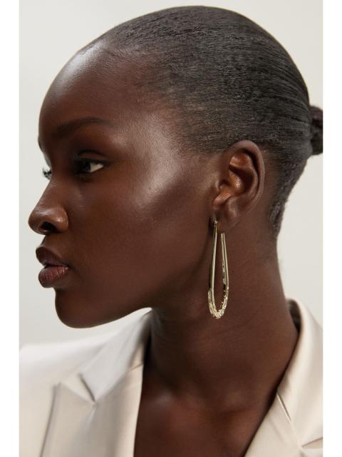 KAREN MILLEN Crystal Sprinkle Loop Earrings