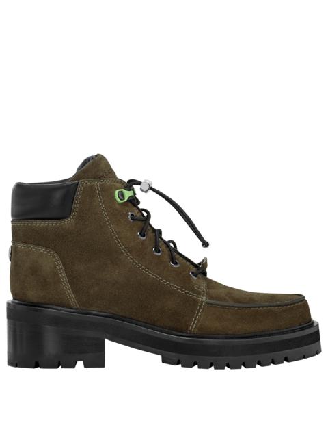 Longchamp La Baroudeuse Low Boots Olive - Leather
