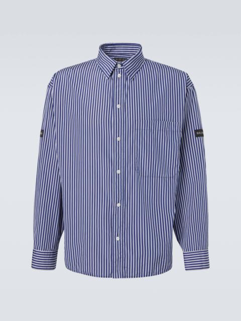 BALENCIAGA Striped cotton-blend poplin shirt