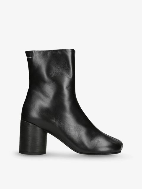 ショートブーツ・ブーティ MM6 Maison Margiela Stitch-out leather ankle boots MM6 Maison Margiela stitch-out Leather Ankle Boots | Black