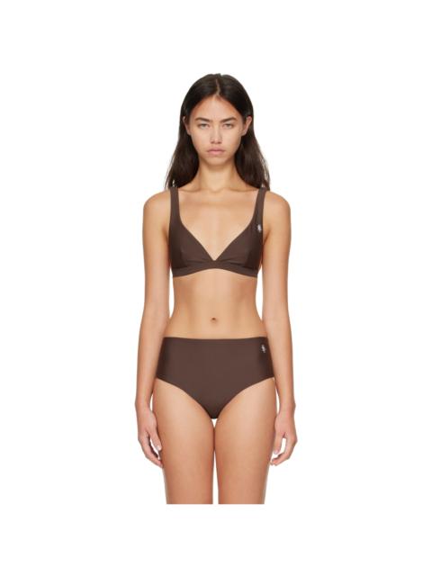 Sporty & Rich Brown Romy Bikini Top