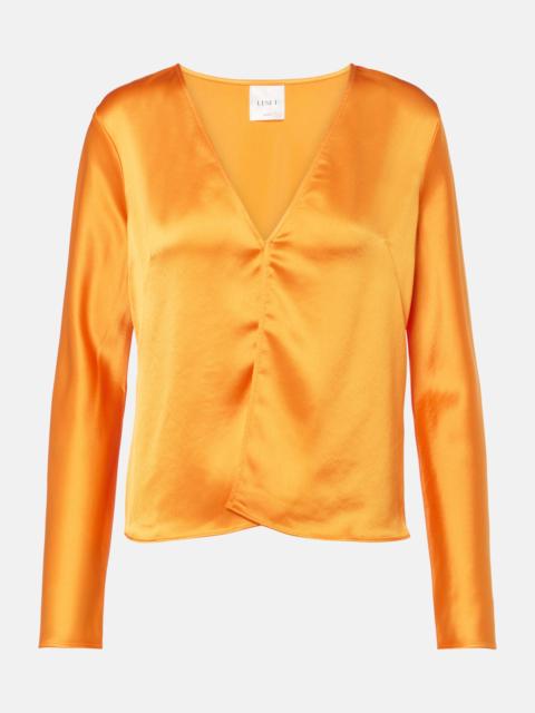 LESET Barb satin top