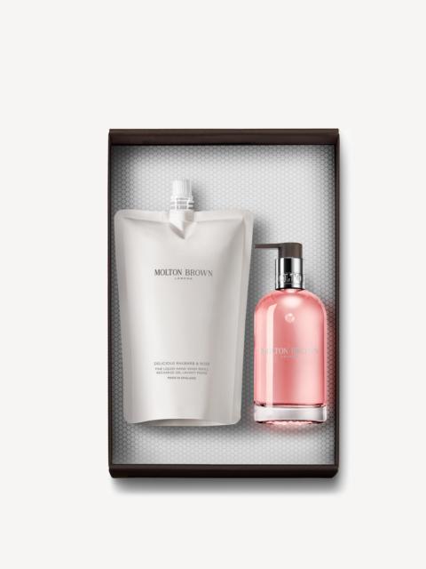 Molton Brown Delicious Rhubarb & Rose Hand Wash Refill Bottle Gift Set