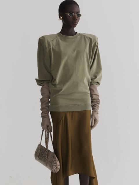 MUGLER kaki bat long sleeve t-shirt