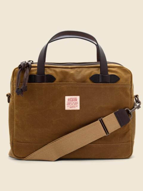 FILSON Tin Cloth Compact Briefcase - Dark Tan